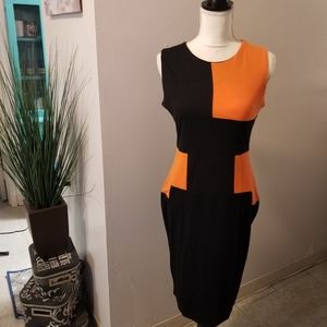 Orange and Black dress